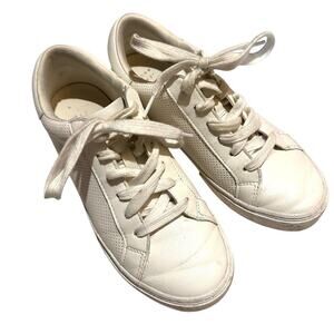 A New Day White Faux Leather Sneaker Tennis Shoes Women's Size 8